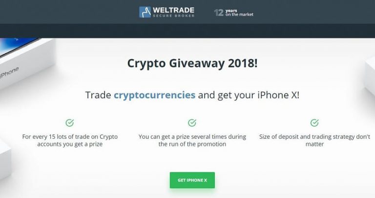 WELTRADE iPhone Crypto Giveaway 2018